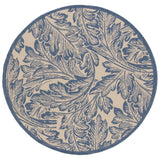 Safavieh Courtyard 5'-3" x 5'-3" Rug in Natural / Blue