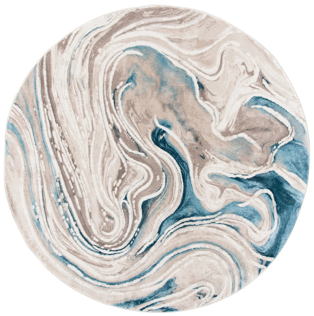 Safavieh Meadow 500 10'-0" x 10'-0" Rug in Beige / Blue