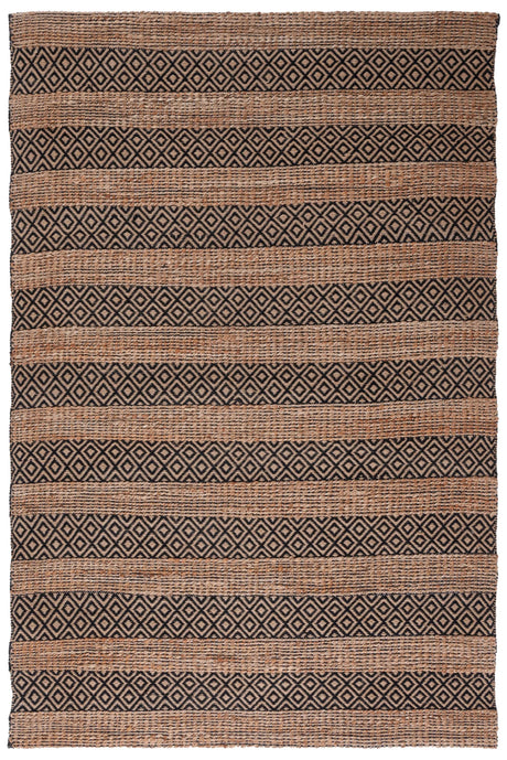 Safavieh Natural Fiber 4'-0" x 6'-0" Rug in Black / Natural