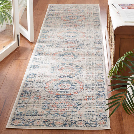 Safavieh Madison 800 2'-2" x 9'-0" Rug in Beige / Blue