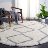 Safavieh Venus Shag 600 6'-7" x 6'-7" Rug in Ivory / Grey