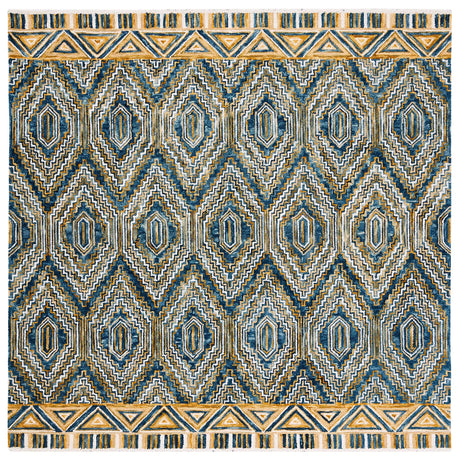 Safavieh Aspen 7'-0" x 7'-0" Rug in Blue / Gold