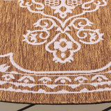 Safavieh Beach House 6'-7" x 6'-7" Rug in Brown / Ivory