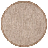 Safavieh Beach House 6'-7" x 6'-7" Rug in Brown / Ivory
