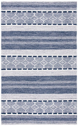 Safavieh Striped Kilim 4'-0" x 6'-0" Rug in Navy / Ivory