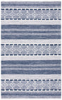 Safavieh Striped Kilim 4'-0" x 6'-0" Rug in Navy / Ivory