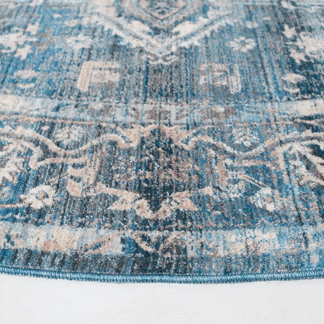 Safavieh Vintage Persian 6'-7" x 6'-7" Rug in Navy / Ivory