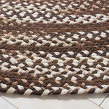 Safavieh Braided 5'-0" x 5'-0" Rug in Brown / Ivory