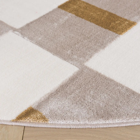 Safavieh Groove 6'-7" x 6'-7" Rug in Ivory / Gold