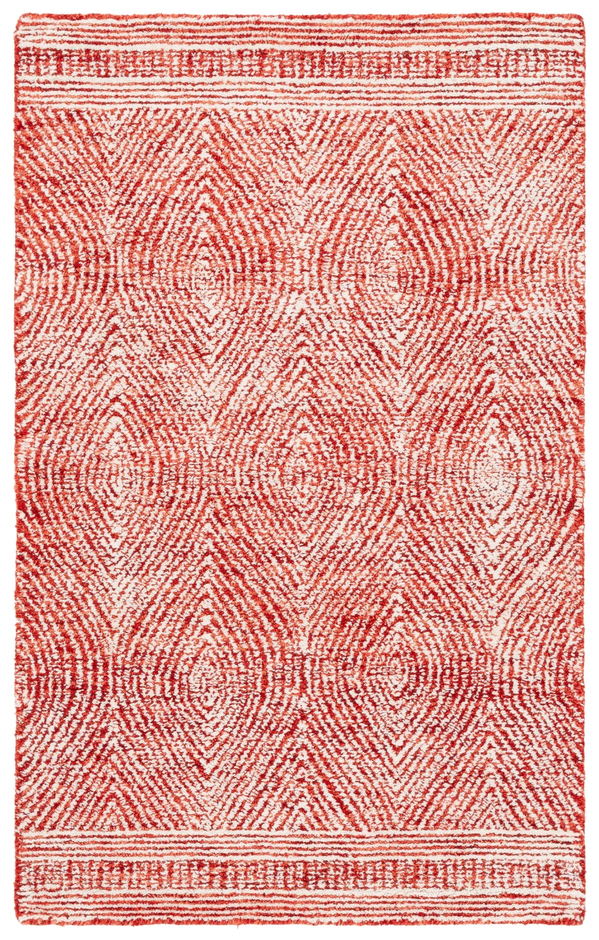 Safavieh Abstract 3'-0" x 5'-0" Rug in Ivory / Red