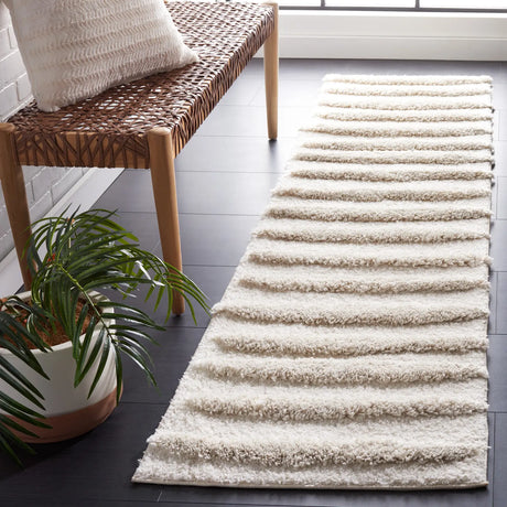 Safavieh Hi-Lo Shag 2'-2" x 8'-0" Rug in Beige