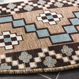 Safavieh Veranda 6'-7" x 6'-7" Rug in Creme / Brown