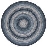 Safavieh Braided 5'-0" x 5'-0" Rug in Dark Grey / Blue