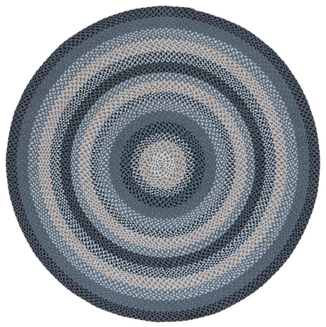 Safavieh Braided 5'-0" x 5'-0" Rug in Dark Grey / Blue