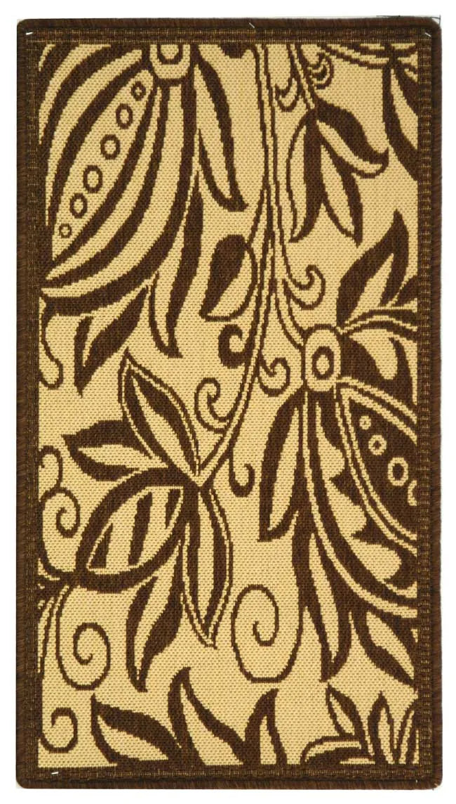 Safavieh Courtyard 2'-0" x 3'-7" Rug in Natural / Brown