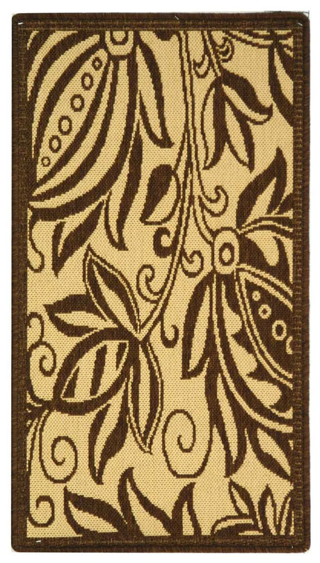 Safavieh Courtyard 2'-0" x 3'-7" Rug in Natural / Brown
