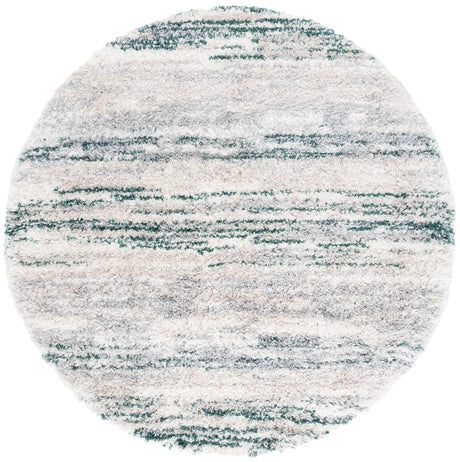 Safavieh Fontana Shag  800 6'-7" x 6'-7" Rug in Ivory / Green