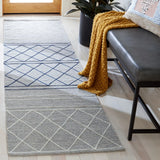 Safavieh Striped Kilim 2'-3" x 7'-0" Rug in Silver / Grey