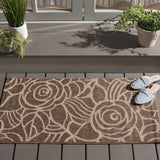 Safavieh Courtyard 2'-0" x 3'-7" Rug in Coffee / Sand