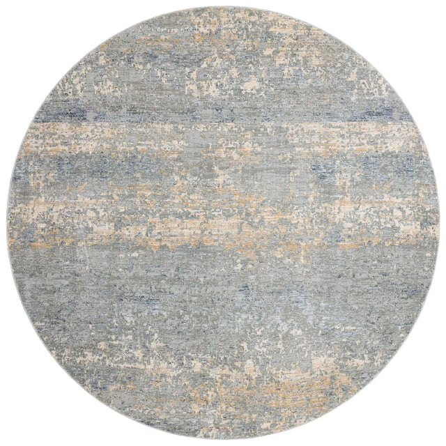 Loloi Pandora Pan-05 Blue / Gold Rugs - round flat
