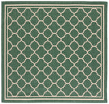 Safavieh Courtyard 6'-7" x 6'-7" Rug in Dark Green / Beige