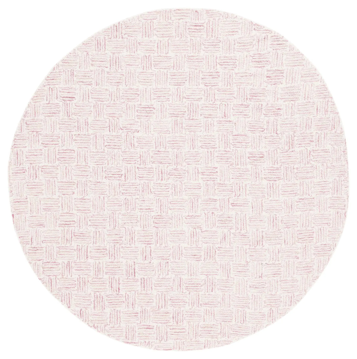 Safavieh Micro-Loop 5'-0" x 5'-0" Rug in Pink / Ivory