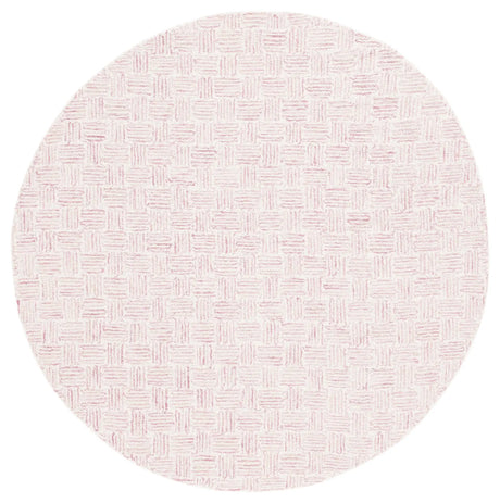 Safavieh Micro-Loop 5'-0" x 5'-0" Rug in Pink / Ivory