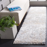 Safavieh Lindsay Shag 2'-2" x 8'-0" Rug in Grey / Ivory Beige