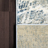 Dynamic Rugs Zen 8341 Grey/Blue Rugs - Corner