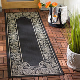 Safavieh Courtyard 2'-3" x 6'-7" Rug in Black / Sand