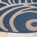 Safavieh Courtyard 7'-10" x 7'-10" Rug in Blue / Beige