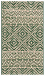 Safavieh Courtyard 2'-0" x 3'-7" Rug in Dark Green / Beige