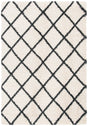Safavieh Hudson Shag 4'-0" x 6'-0" Rug in Ivory / Dark Grey