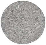 Safavieh Textual 6'-0" x 6'-0" Rug in Black / Ivory