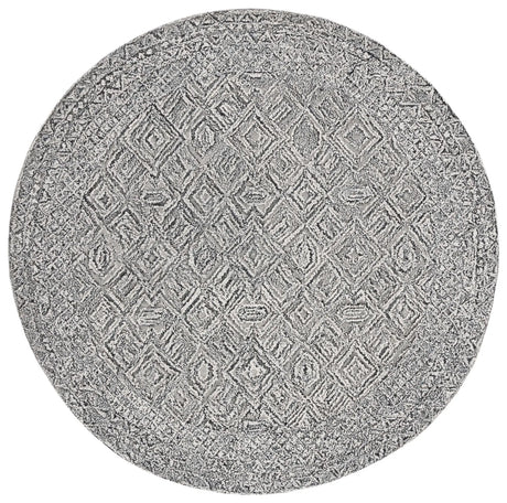 Safavieh Textual 6'-0" x 6'-0" Rug in Black / Ivory