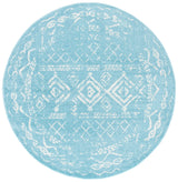 Safavieh Tulum 6'-7" x 6'-7" Rug in Turquoise / Ivory