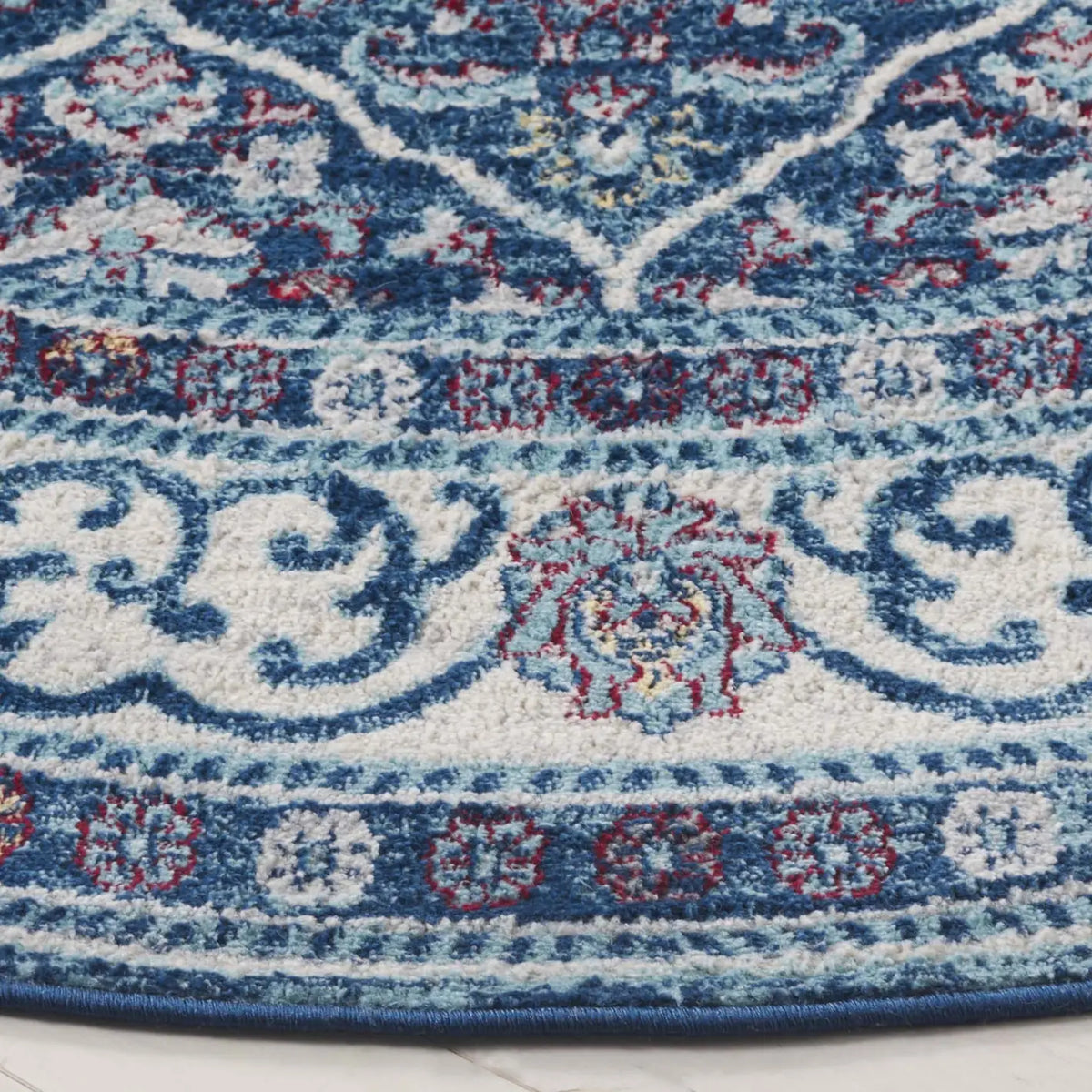 Safavieh Brentwood 6'-7" x 6'-7" Rug in Navy / Red