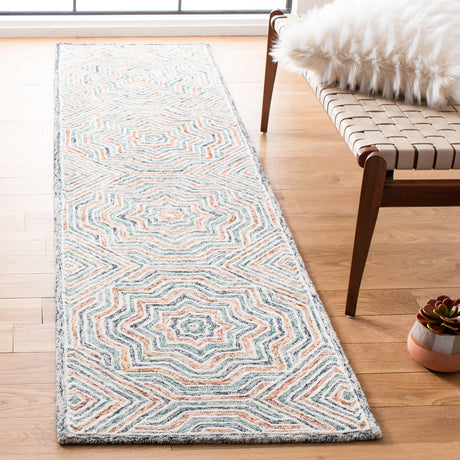 Safavieh Capri 2'-3" x 9'-0" Rug in Blue / Rust