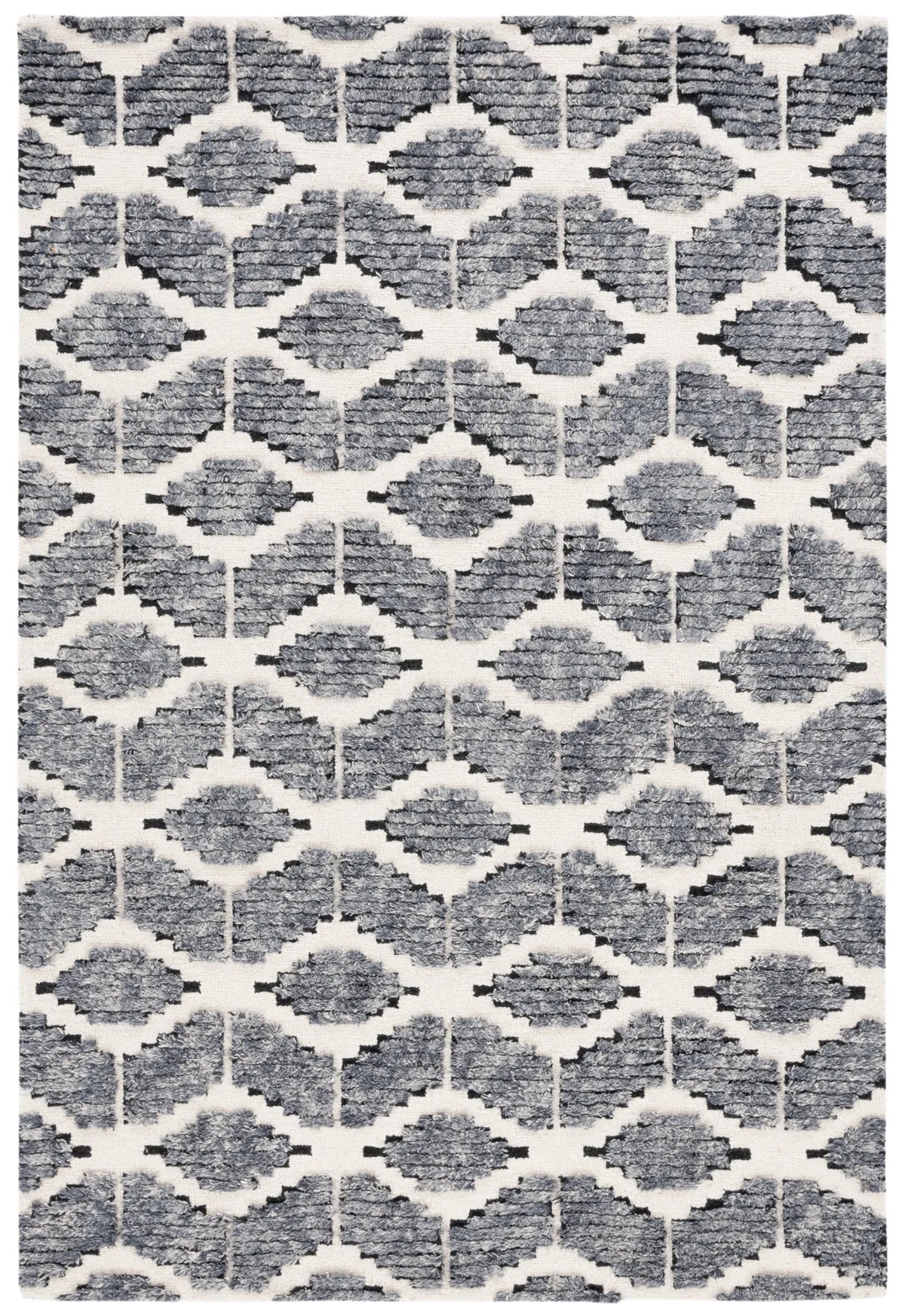 Safavieh Ebony 4'-0" x 6'-0" Rug in Dark Grey / Ivory