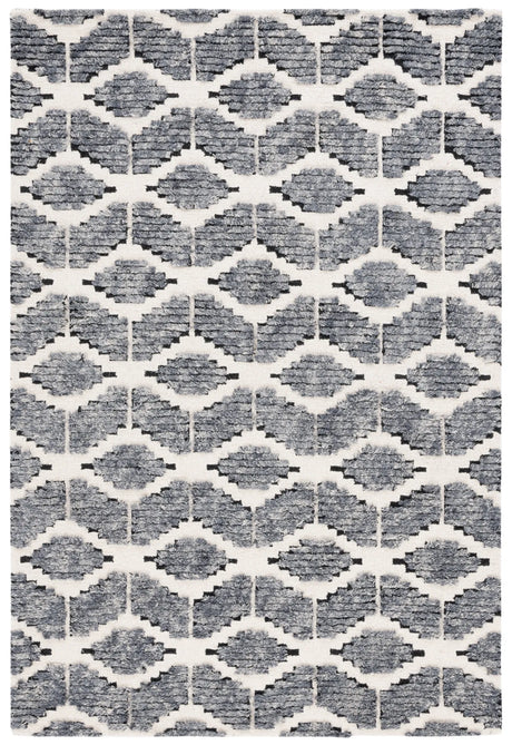 Safavieh Ebony 4'-0" x 6'-0" Rug in Dark Grey / Ivory