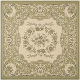 Safavieh Courtyard 6'-7" x 6'-7" Rug in Cream / Green