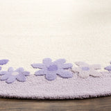 Safavieh Safavieh Kids 6'-0" x 6'-0" Rug in Ivory / Lavander