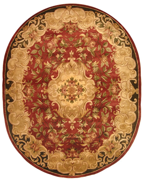 Safavieh Classic 7'-6" x 9'-6" Rug in Rust / Green