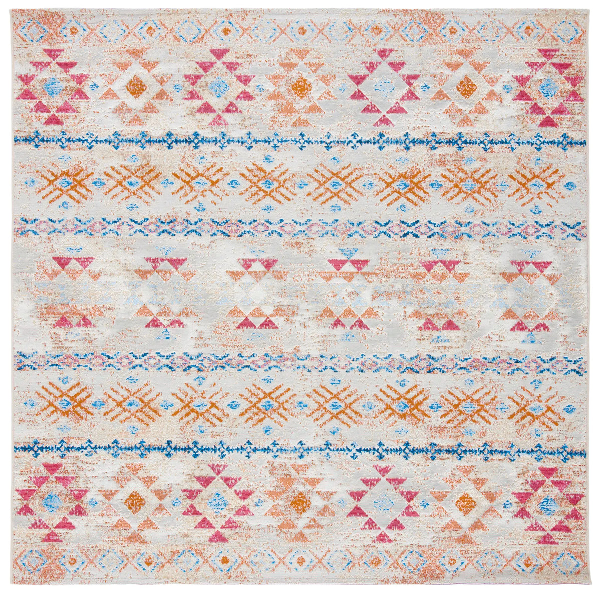 Safavieh Summer 6'-7" x 6'-7" Rug in Ivory / Red