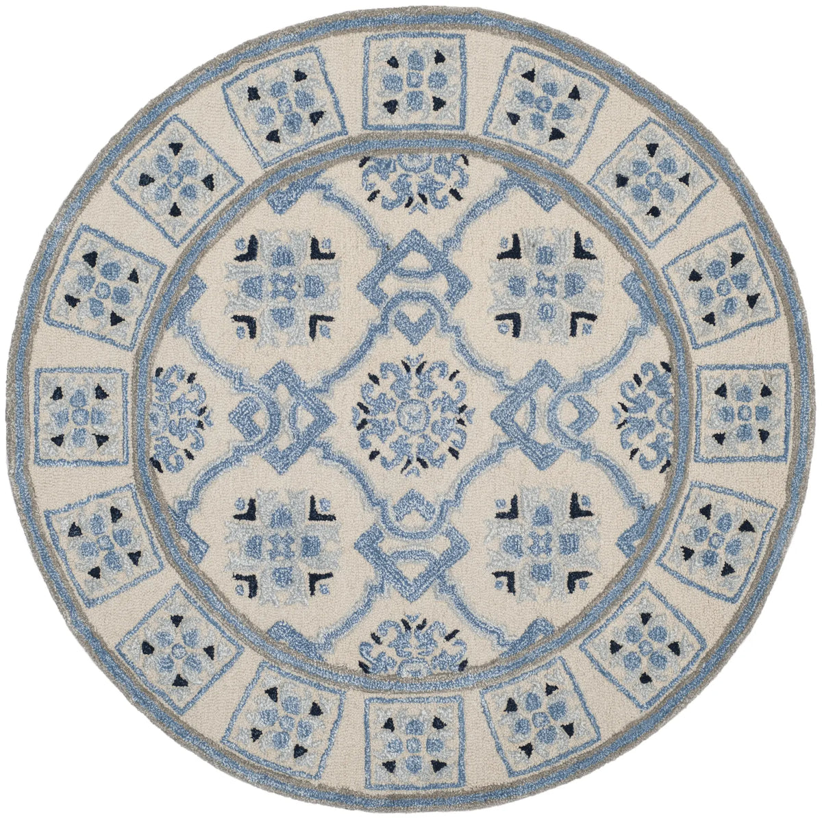 Safavieh Bella 5'-0" x 5'-0" Rug in Ivory / Blue
