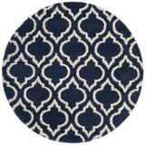 Safavieh Hudson Shag 5'-3" x 5'-3" Rug in Navy / Ivory