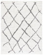 Safavieh Berber Shag 10'-0" x 14'-0" Rug in Cream / Light Grey