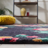 Safavieh Jardin 4'-0" x 6'-0" Rug in Black / Pink