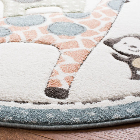 Safavieh Carousel Kids 100 5'-3" x 5'-3" Rug in Ivory