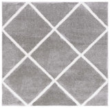 Safavieh Tahoe Shag 6'-7" x 6'-7" Rug in Grey / White